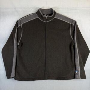 Kuhl Alfpaca Fleece Jacket Mens XXL Brown Gray Full Zip Outdoors Hiking